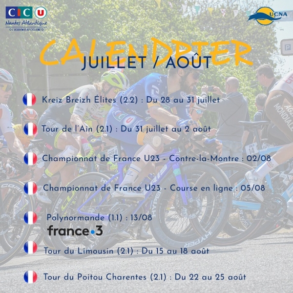 CIC UNA: Calendrier Juillet/Aout