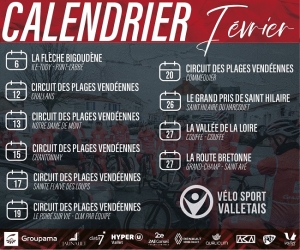 VS Vallet: Calendrier course de Février