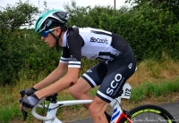 Clément Sanchez (SCO) en Bleu-Blanc-Rouge sur Paris-Roubaix