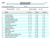 Montaigu (Plages Vendéennes): Horaires du CLM par équipes