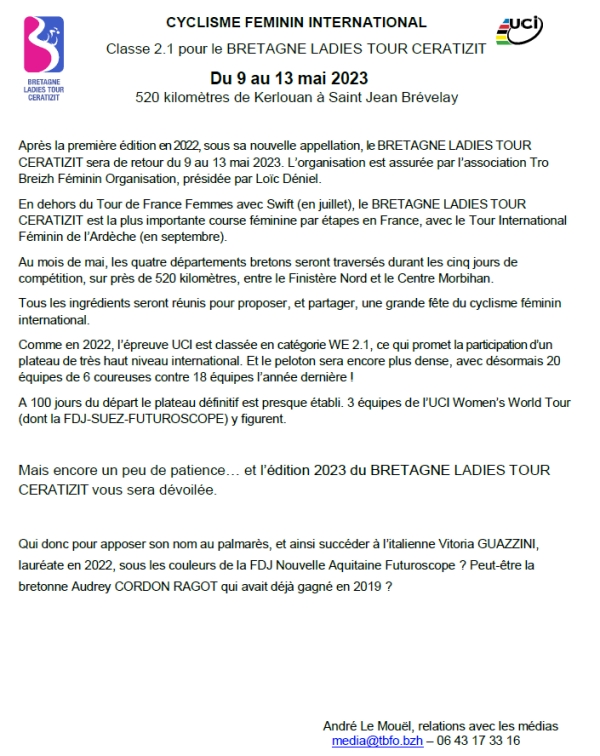 Bretagne Ladies Tour 2023