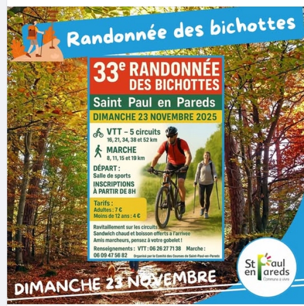 Saint-Paul-en-Pareds: &quot;Randonnée des Bichottes&quot;